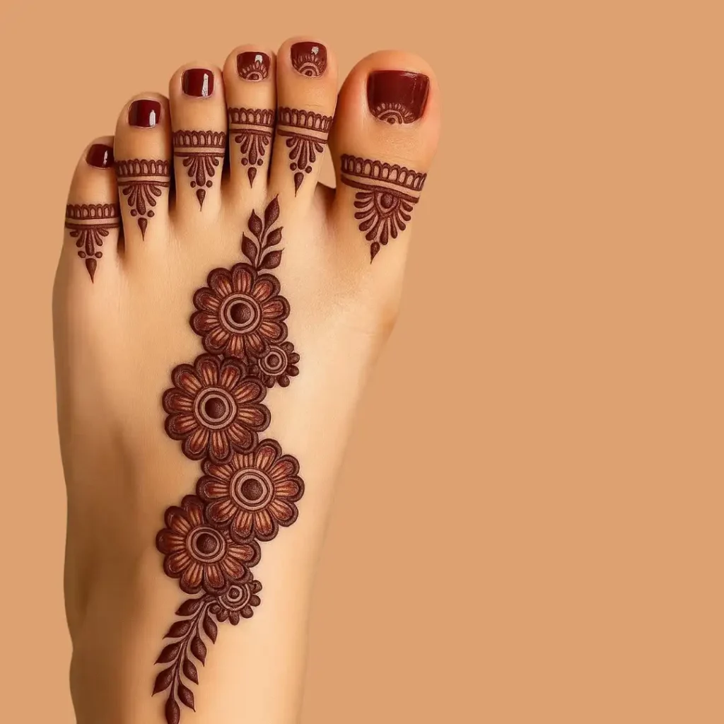 Pair Ki Mehndi Design Simple