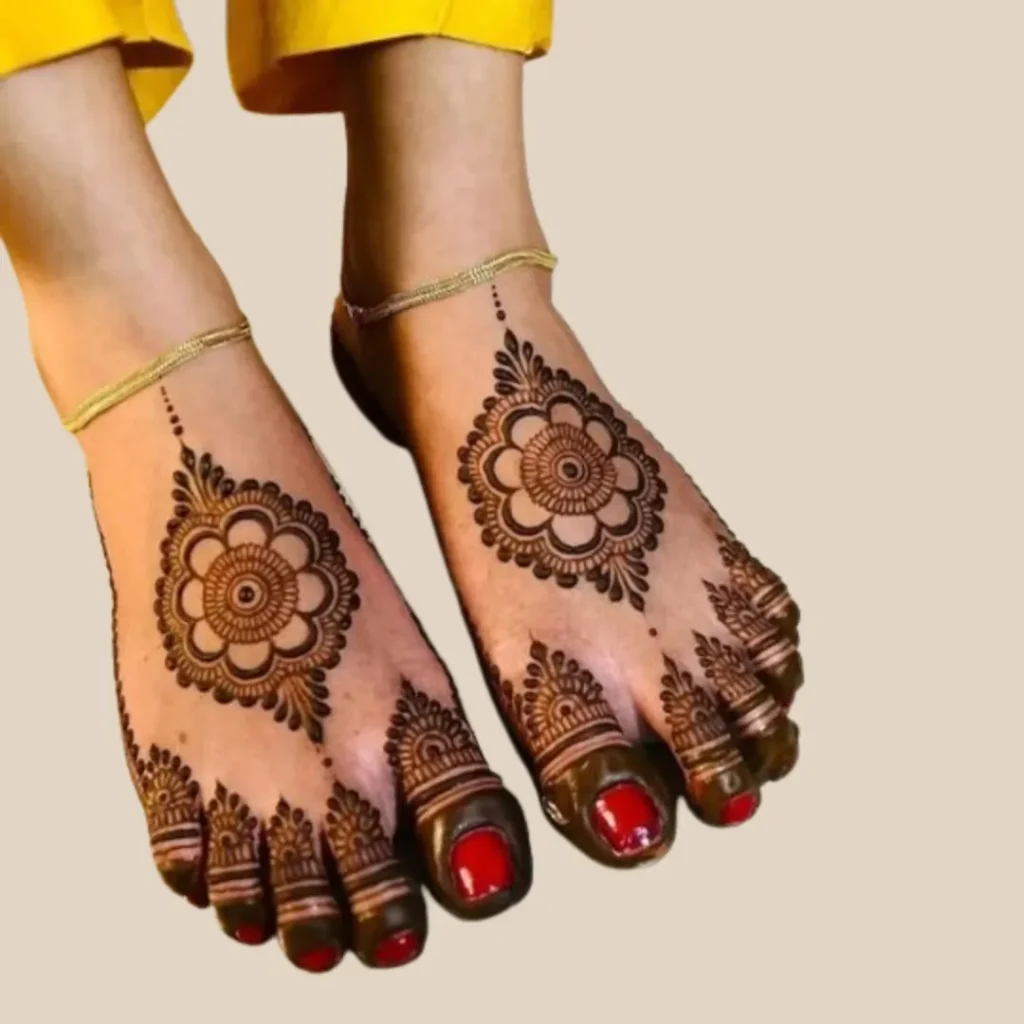 Pair Ki Mehndi Design Simple