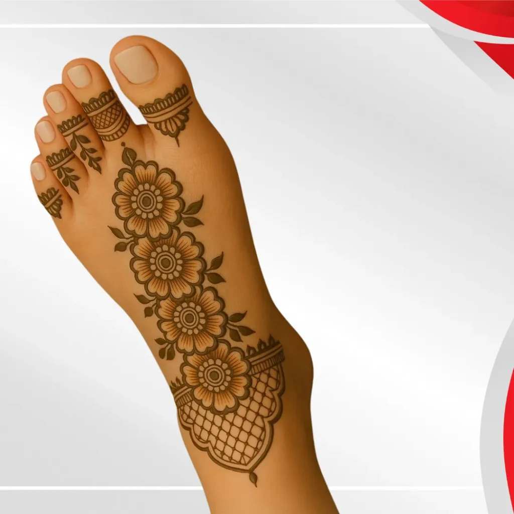 Pair Ki Mehndi Design Simple