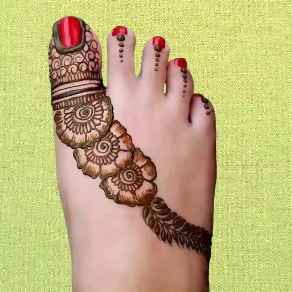 Pair Ki Mehndi Design Simple