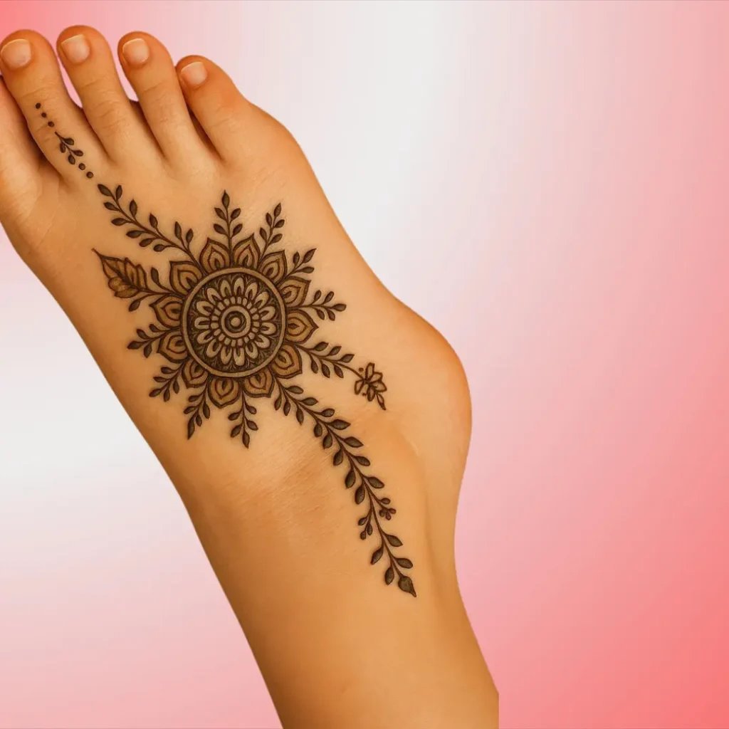 Pair Ki Mehndi Design Simple