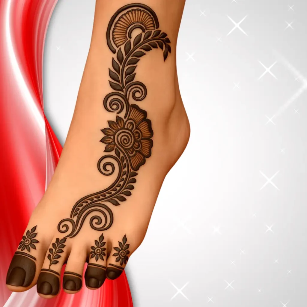 Pair Ki Mehndi Design Simple