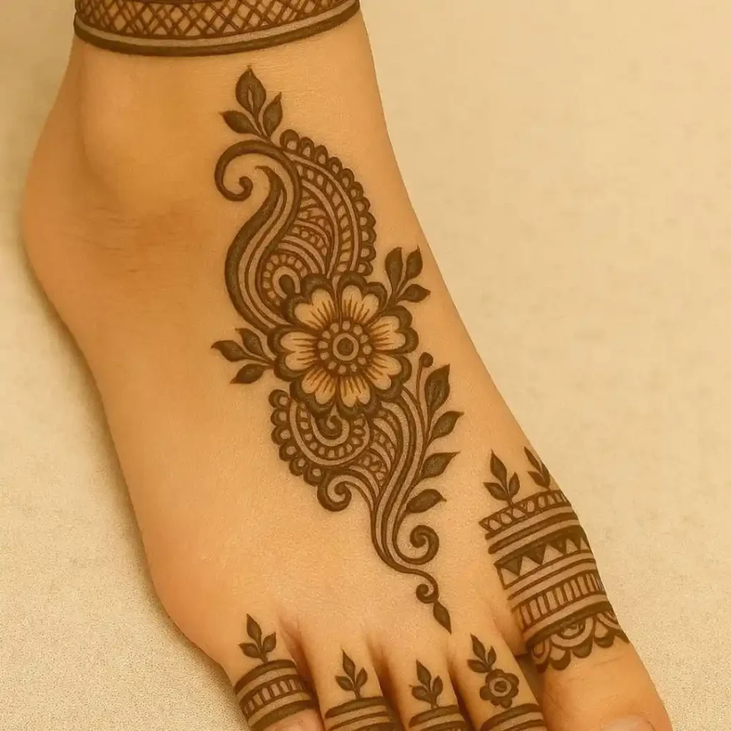 Pair Ki Mehndi Design Simple